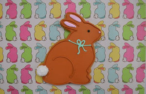 Easter Bunny Chocolate Frosted Sugar Cookie
