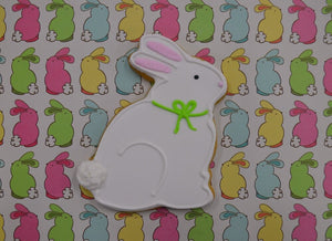 Easter Bunny White Frosted Sugar Cookie